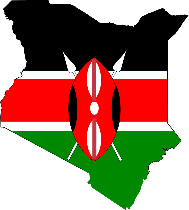 Kenya map flag