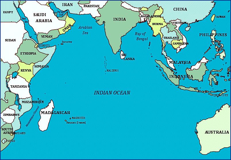 The Indian Ocean Map