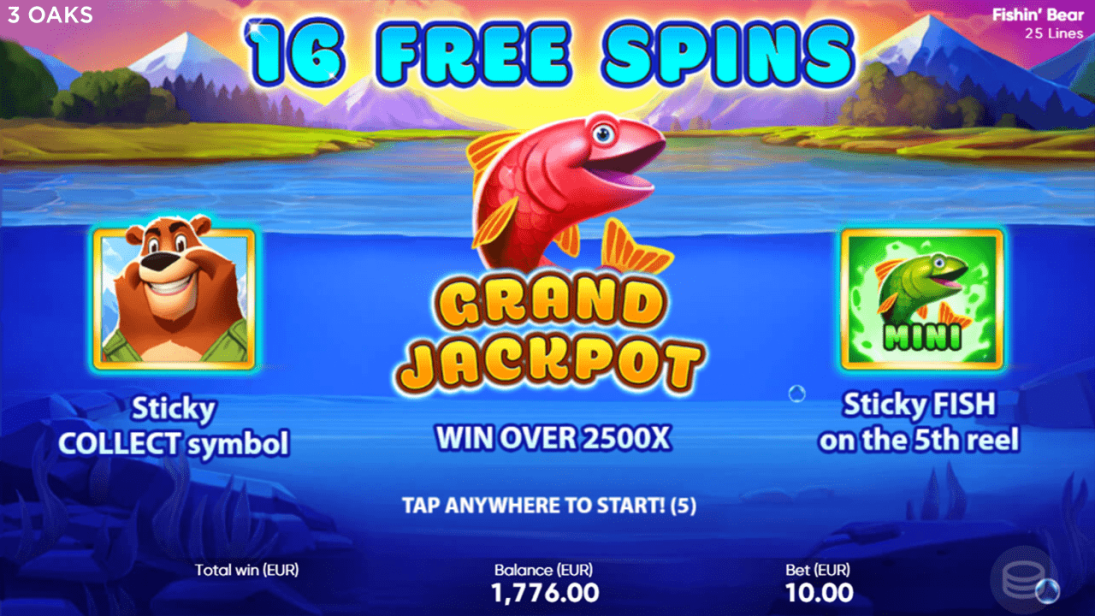 Fishin Bear 16 Free Spins 