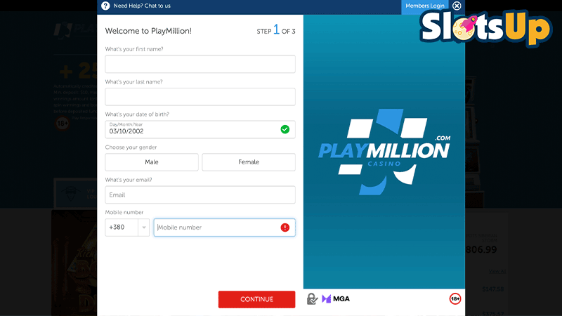 PlayMillion Login