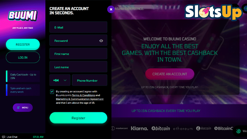 Buumi Casino Login