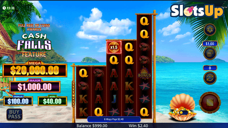 Cash Falls Island Beauty Slot