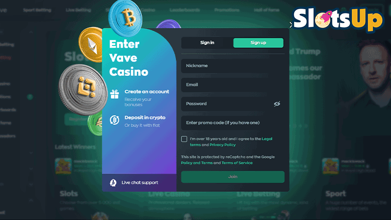 vave Casino Login