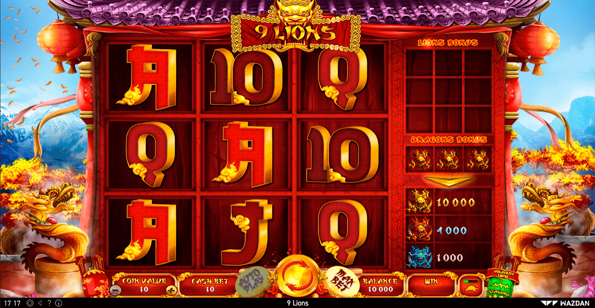 9 Lions Wazdan Casino Slots 