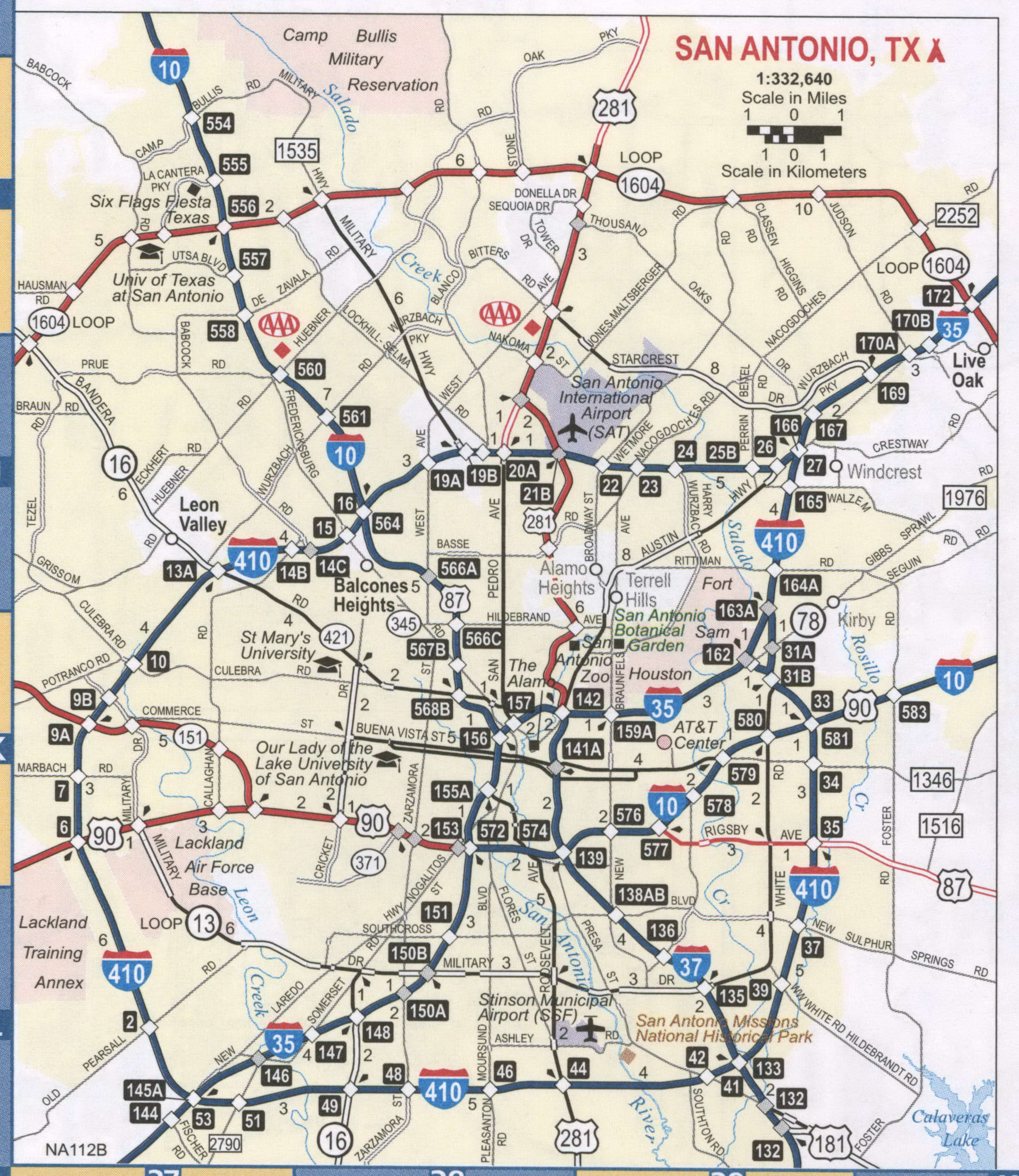 San Antonia road map