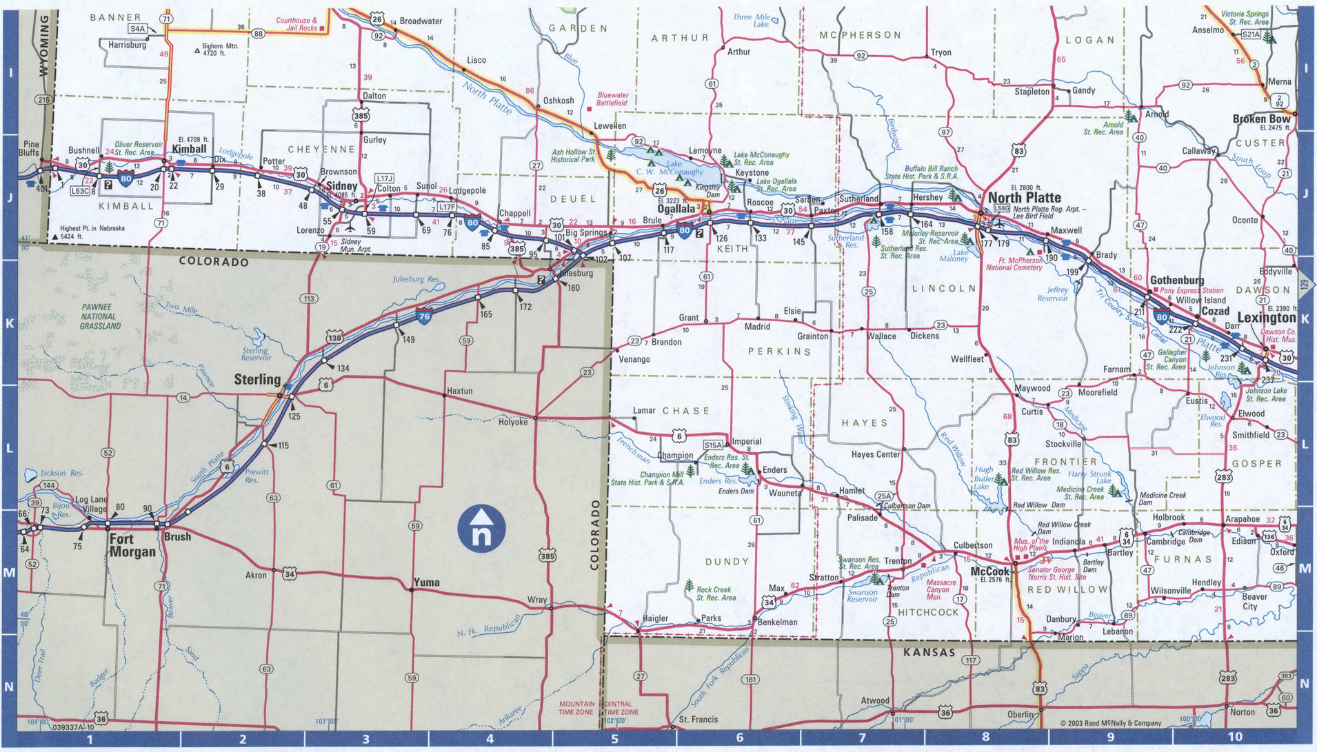 Nebraska map