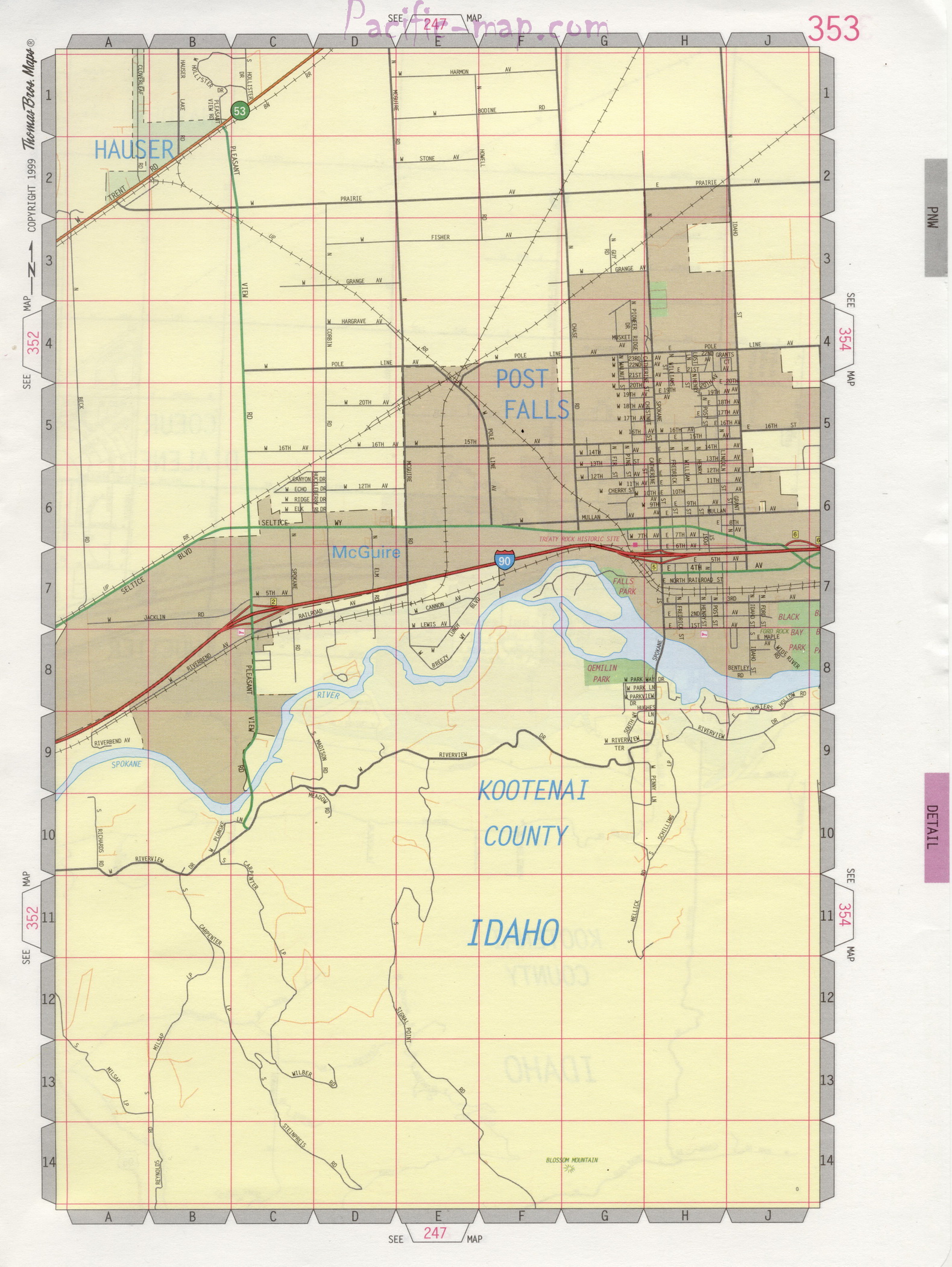 Post Falls street map