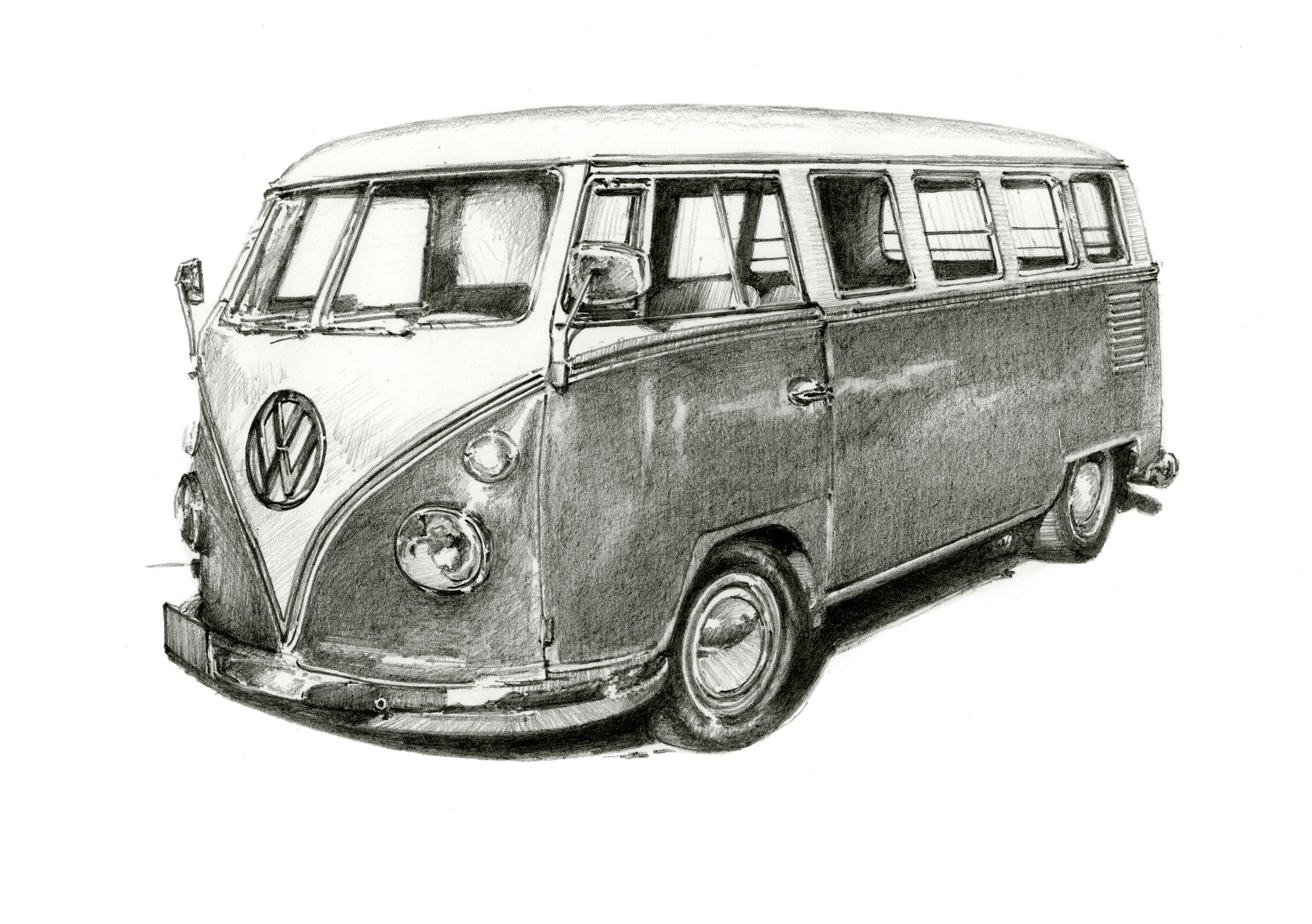 Vw Bus Drawing