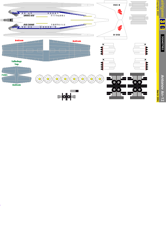 3G: Air China (1988 c/s) - Antonov An-12 [Airigami X by Haryel]