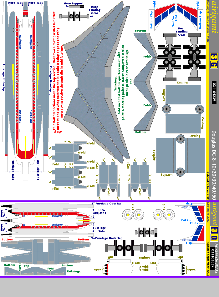 3G: Cubana (1970 c/s) - Antonov An-24 [031103839] and Douglas DC-8-30 [031104239]