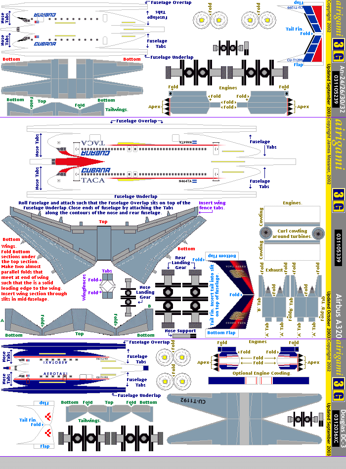 3G: Cubana (1996 c/s) - Airbus A320-200 [031105339] and Antonov An-24 [031105239]