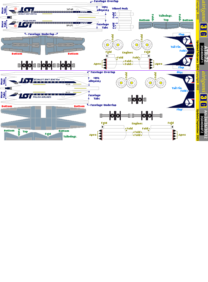 3G: Lot Polish Airlines (1977 c/s) - ATR-72 [3G04066F1] and Antonov An-24 [3G04066F2]