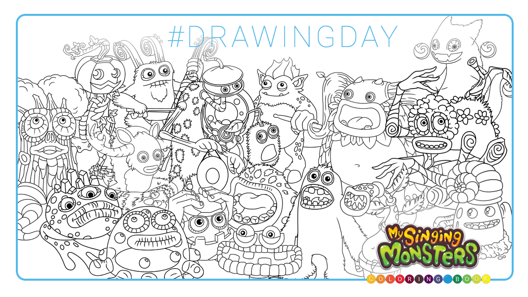 My Singing Monsters Printable Coloring Pages - Printable Calendar Blank