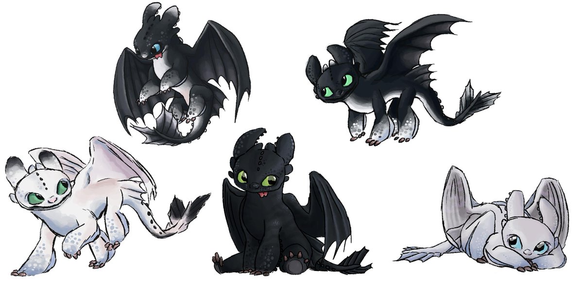 Httyd 3 Toothless And Light Fury Babies And how to train your dragon 3 ...