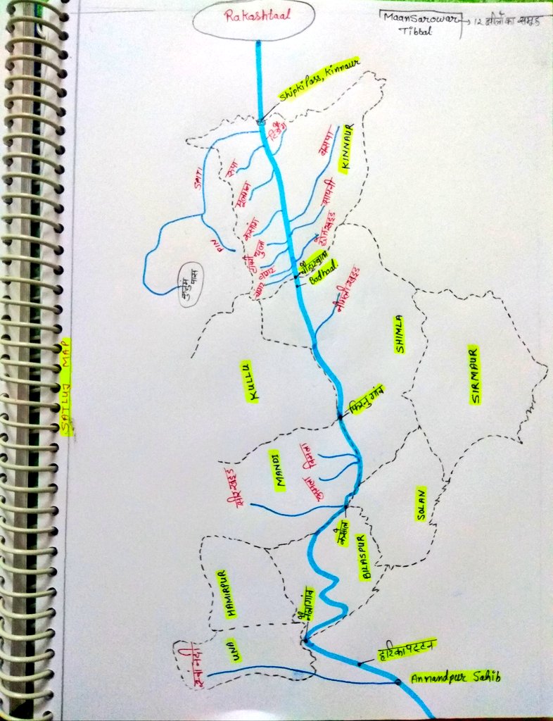 Sutlej River Map