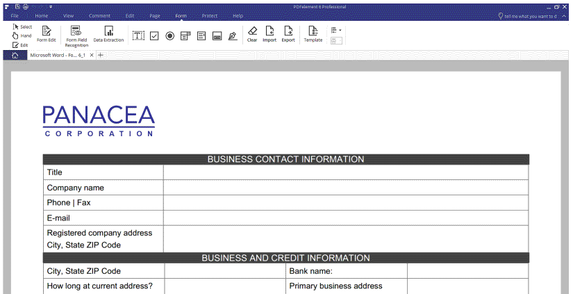 pdf form creation