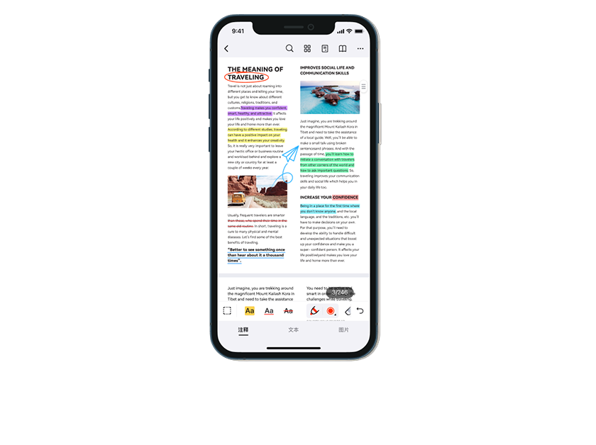 annotate pdf on iphone