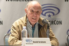 LOS ANGELES, CA - MARCH 25: (L-R) Actor Anders Williams, Head writer Rob Hoegee and actors David Graham and David Menkin and Animation Magazine editor Tom McLean attend the Amazon Original Series ÃThunderbirds Are Go Panel at WonderCon on March 25, 2016 in Los Angeles, California.