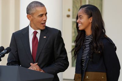 President Barack Obama and Malia