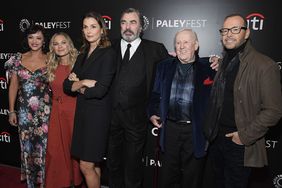 NEW YORK, NEW YORK - OCTOBER 17: (L-R) Marisa Ramirez, Vanessa Ray, Bridget Moynahan, Tom Selleck, Len Cariou and Donnie Wahlberg attend "Blue Bloods" during PaleyFest 2024 at The Paley Museum on October 17, 2024 in New York City