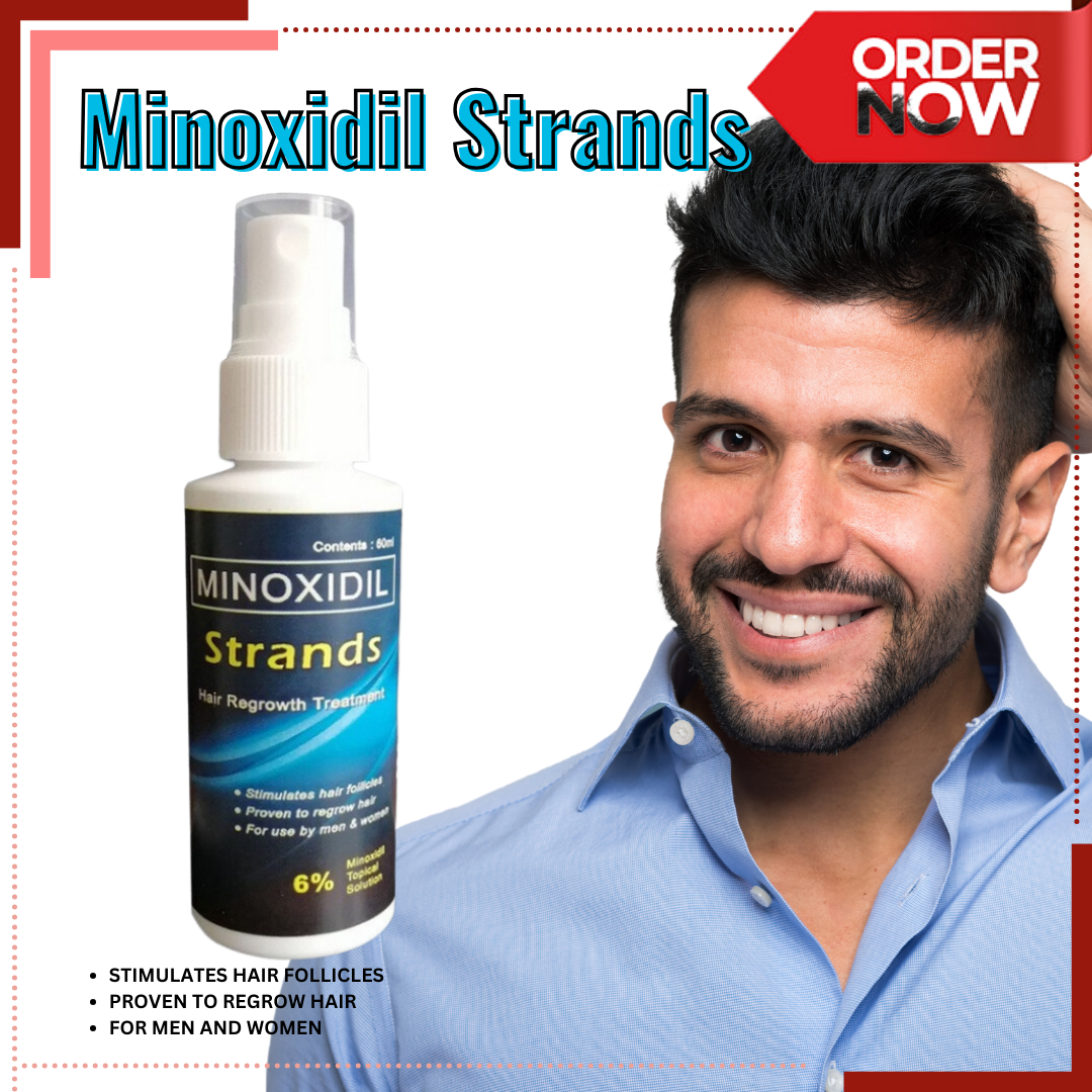 ORIGINAL MINOXIDIL STRANDS Hair regrowth treatment - 6% Minoxidil ...