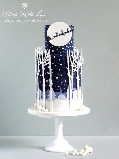 'White Christmas' Christmas Cake - Cake by Pamela McCaffrey