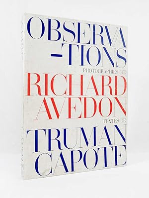 Seller image for Observations. Photographies de Richard Avedon. Textes de Truman Capote for sale by Libreria Antiquaria Pontremoli SRL