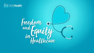 The logo of GNU Health (GH)