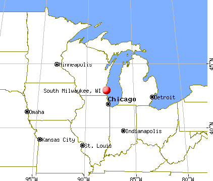 South Milwaukee, Wisconsin map