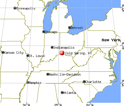 Cold Spring, Kentucky map