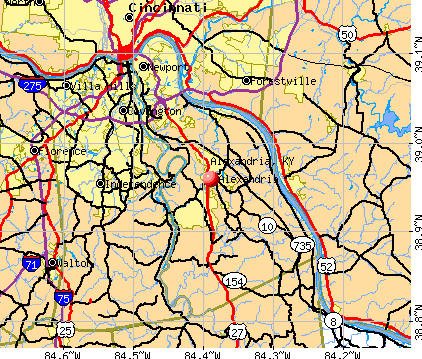 Alexandria, KY map