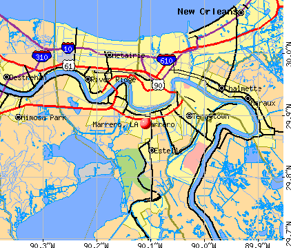 Marrero, LA map