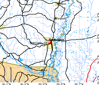 Bogalusa, LA map