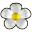 Icon of a white flower in the Challenge Mode of Pikmin 2. It represents a course that is beaten, but with Pikmin who were lost.