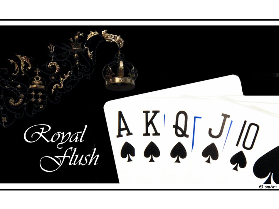 Royal Flush Cards drawing