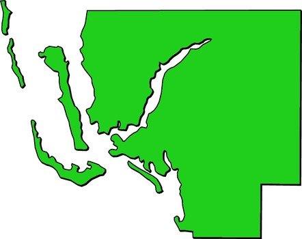 Florida Map Outline Clip Art drawing