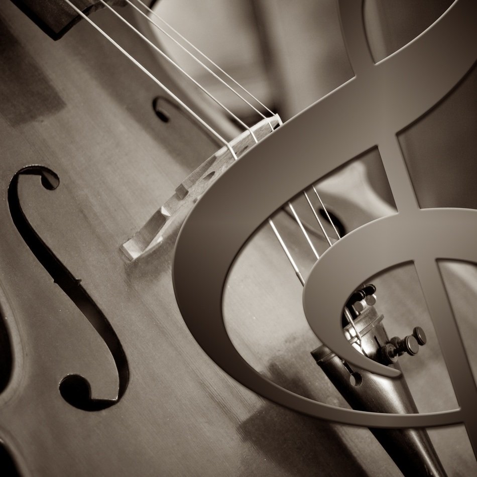 treble clef of violin