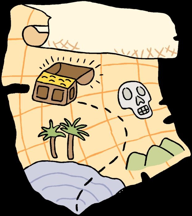 Treasure Map Clip Art drawing