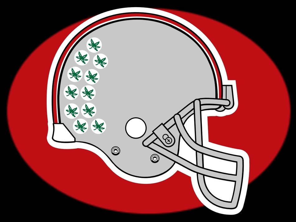 Logo Ohio State Buckeyes on helmet