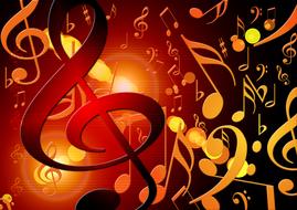 wallpaper with music treble clef