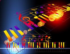 clipart of music piano keyboard sound