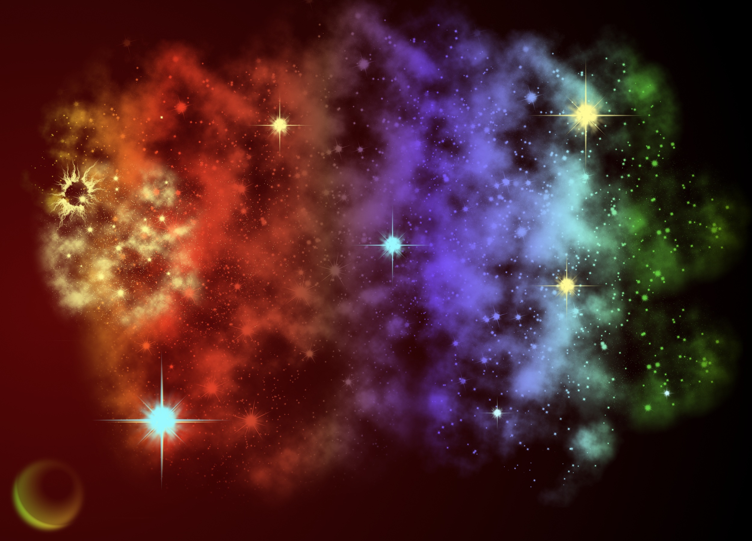 Fantastic colorful galaxy free image download