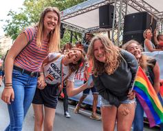 Group Of happy People on Music festival