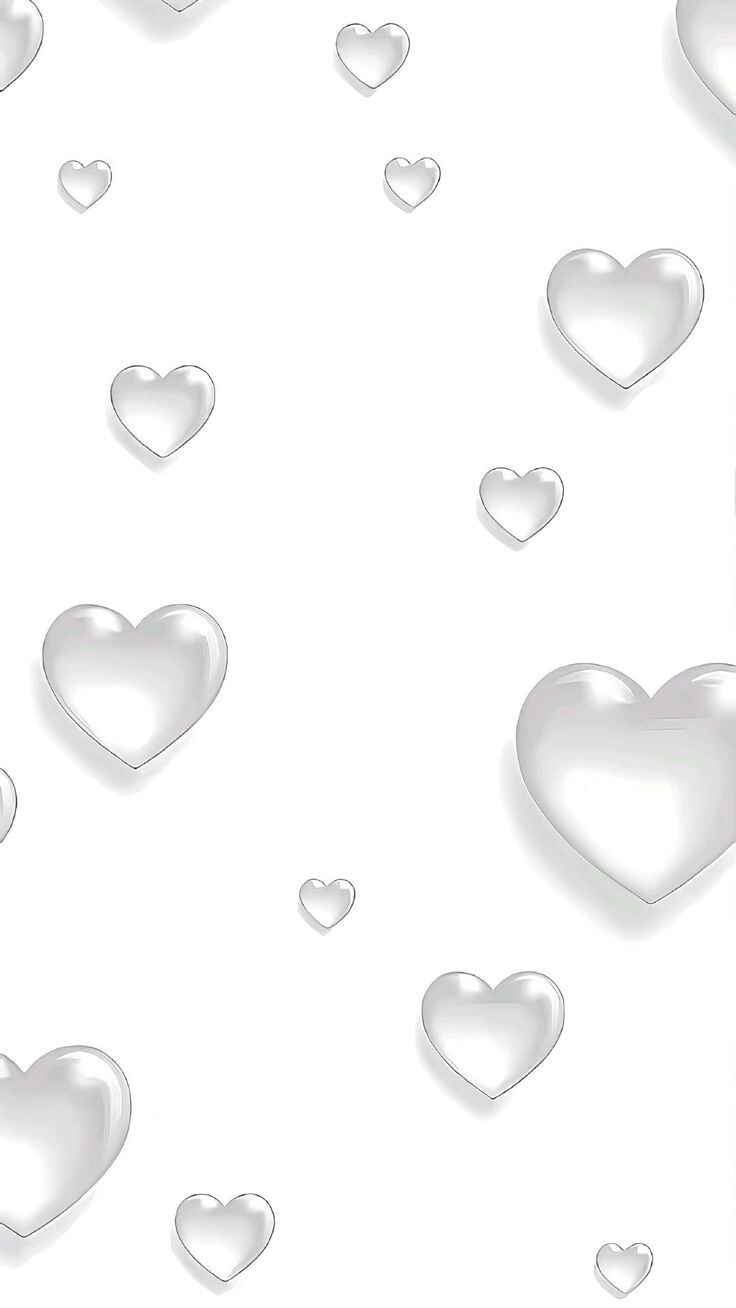 Hearts, Love Wallpapers, White Monochrome, Pattern, Phone, Background Photos