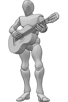 Pose Reference- Guitar drawing references