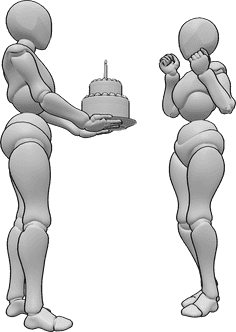 Pose Reference- Birthday drawing references