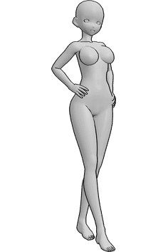 Pose Reference- Anime female poses