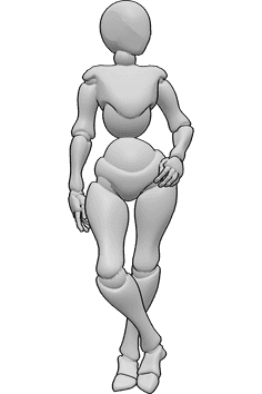 Pose Reference- Crossed legs standing poses