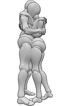 Pose Reference- Cuddling drawing references