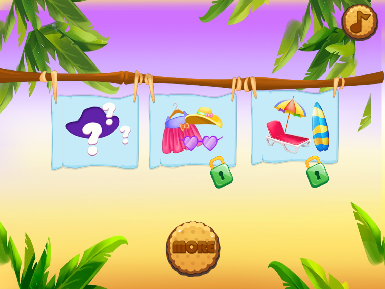 Hello Kitty Beach Fun Game Stage Select Screenshot.